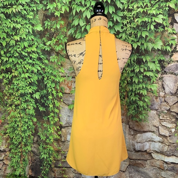 LULU'S Groove Thing Golden Swing Mini Dress, S - Picture 5 of 11